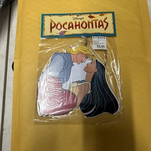 Kurt Adler Vintage POCAHONTAS & John Smith Holz Herz Ornament Disney VERSIEGELT - Bild 1 von 6