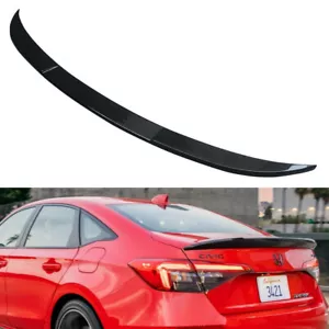 For 2022-2025 Honda Civic Sedan Highkick Trunk Wing Spoiler CARBON FIBER PRINT - Picture 1 of 7