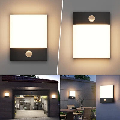 24W LED Außenleuchte mit Bewegungsmelder Wandleuchte Sensor IP65 Außenlampe Deko - Bild 1 von 4