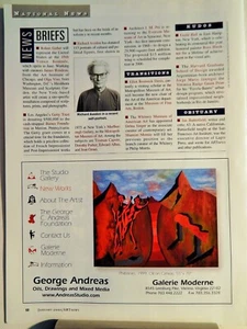GEORGE ANDREAS ART PIECE VTG ORIG 2001 ADVERTISEMENT - Picture 1 of 1