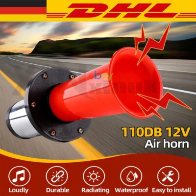 UNIVERSAL Retro Vintage Hupe verchromt Signalhorn 12 Volt Oldtimer Fanfare Horn - Bild 1 von 4