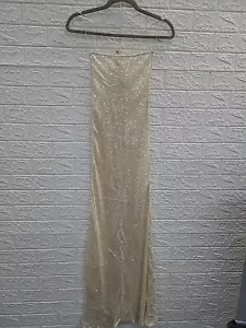 New Rat & Boa Olimpia Nude Sequin Maxi Dress Size XSmall - Picture 1 of 7