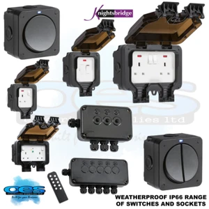 OUTDOOR WEATHERPROOF SOCKET SWITCHED PLUG IP66 13A SINGLE OR DOUBLE GANG DP - Picture 1 of 32