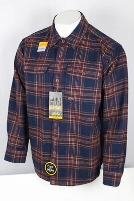 Мужская фланелевая рабочая рубашка Ariat с арматурой размер XL темно-синяя Malbec клетчатая 10052939 - Изображение 1 из 3