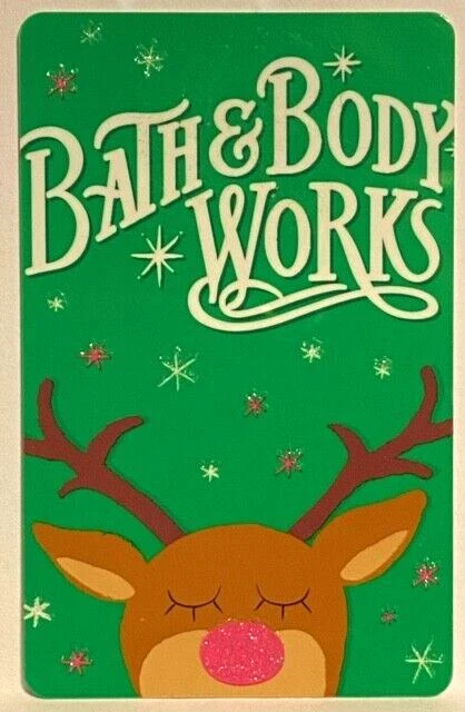 Bath & Body Works Christmas Rudolph Reindeer Glittering Red Nose 2018 Gift Card - Image 1 of 1