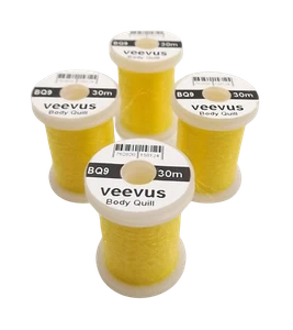 Lote de 4 carretes Veevus BQ9 30 metros carrete amarillo mosca atar hilo - Imagen 1 de 1