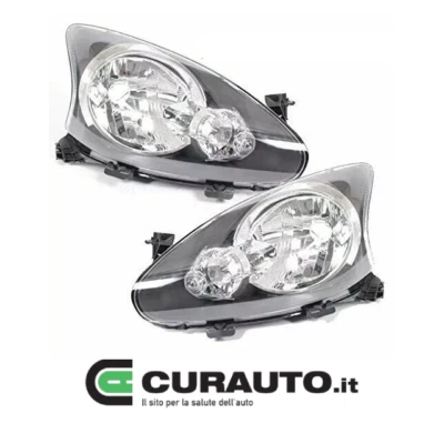 COPPIA FARI FANALE PROIETTORE ANTERIORE DX SX PER TOYOTA AYGO DAL 2005 IN POI H4