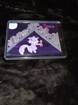 VILLAIN Walt Disney CAT Yzma painting art TRADING CARD ACEO new cartoon KITTEN - Image 1 of 4