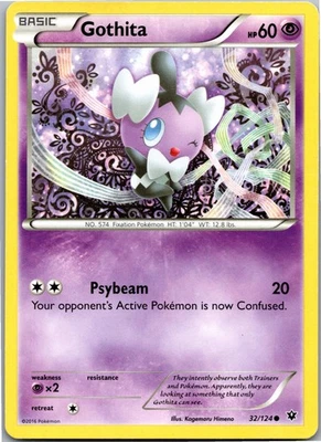 Gothita - XY - Fates Collide 32/124 - Common - NM Pokémon TCG - Image 1 of 2