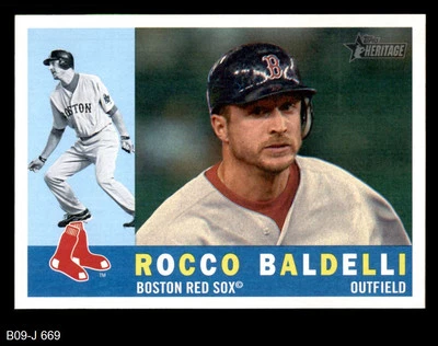 2009 Topps Heritage #669 Rocco Baldelli Red Sox 8 - NM/MT - Image 1 of 2