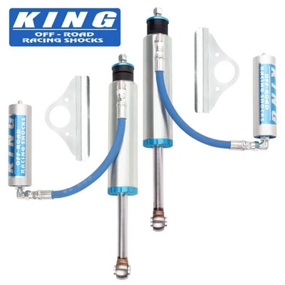 2 King 2.5 Front Reservoir Shocks NO Adjs - 0-2.5" Lift 2001-2010 GM 2500 3500HD Foto 1 de 4