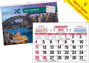 2 x Allen's EsE-2C Calendar 2026 - Easy to See A4 Wall Calendar Big Print EsE 2C - Picture 1 of 5