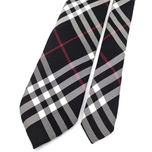 Cravatta Burberry Black Label Nova Check Lusso Usata - Foto 1 di 6