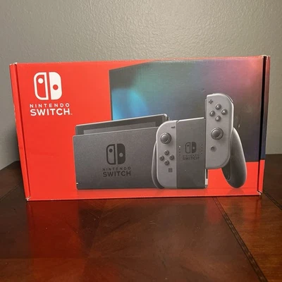 Nintendo Switch System 32GB Console w/Gray Joy-Cons in Box Charger Dock - Image 1 of 4