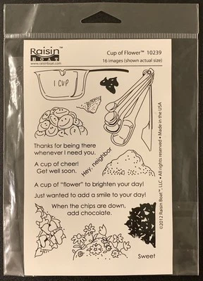 Raisin Bot Clear Stamps Cup Of Flower Baking Set - Image 1 of 2