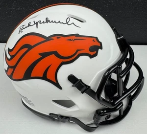 RICK UPCHURCH SIGNED AUTO DENVER BRONCOS LUNAR ECLIPSE MINI HELMET JSA WITNESSED - Picture 1 of 11