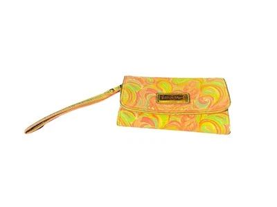 Cartera Muñequera Colorida Lilly Pulitzer Rosa Verde Ranura de Identificación Bolsillos Correa para Muñeca Foto 1 de 4