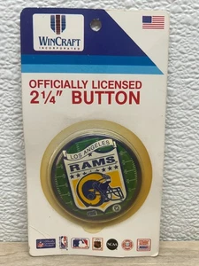 Vtg Los Angeles Rams NFL Officially Licensed Button Pin By WinCraft Made In USA - Picture 1 of 4