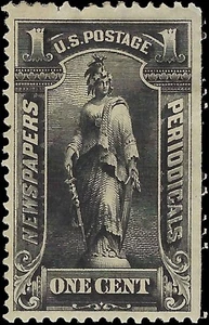 um 1895 - Scott PR114 Zeitungszeitschrift 1c - MH, OG - Bild 1 von 2