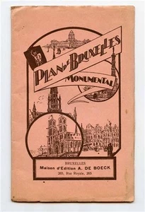 Plan de Bruxelles Monumental Pictorial Map Maison d'Edition A De Boeck 1920's - Picture 1 of 4