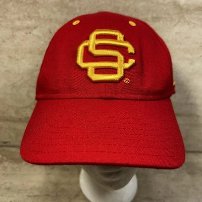 USC Trojans SC Hat New Era Concealer Cap Retro Fitted 7.5 Logo Back Raised Print - Image 1 of 4