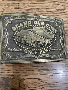 Hebilla de cinturón vintage Grand Ole Opry desde 1925 por Oden. Nashville de latón - Imagen 1 de 3