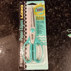 Fiskars paper edgers scissors scrapbooking Seagull pattern long size - Picture 1 of 3