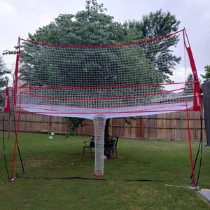 Volleyball Trainingsgerät Übungsnetz Station 14 x 11 Fuß zum Schlagen Servieren - Bild 1 von 9