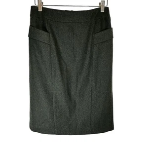 Ann Taylor Green Gray Wool pencil skirt womans 4 workwear career professional - Picture 1 of 10
