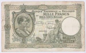 (FR1) BILLET BELGIQUE 1000 FRANCS 24-06-1939 L'art des gents AVIGNON EUB230 - Picture 1 of 2