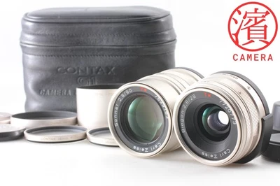 2 Lens + Limited Case [Top MINT] Contax G Mount 28mm / 90mm For G1 G2 From JAPAN - Image 1 of 4