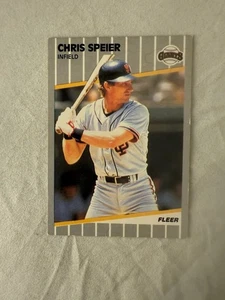 1989 Fleer # 343 - Chris Speier - San Francisco Giants - Picture 1 of 2
