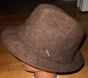 Stetson Mens Vintage Brown Tweed Wool Hat 7 1/8 Made In USA - Picture 1 of 6