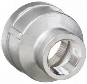 (10 Pack) 1/2" X 1/4" NPT Reducing Coupling 304 Stainless Steel 150 Pipe Fitting - Picture 1 of 2
