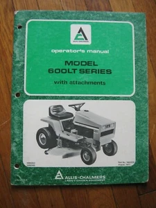 Allis Chalmers 608LT 611LT Lawn Tractor operators manual Mower Deck Snow Thrower - Picture 1 of 1