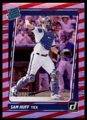 2021 DONRUSS RATED ROOKIE RED FOIL /2021 SAM HUFF R43 - Image 1 of 2