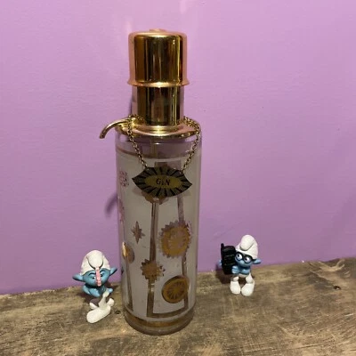 Vintage MCM Soda Fountain Syrup Dispenser Frosted Glass w/ Starbursts Pump Top - Image 1 of 4