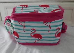NEW Tropical Fresh Flamingo 6 Can Coolbag Cool Bag - Picture 1 of 4