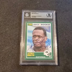 2013 Geno Smith Score Rookie Auto w/ “Go Jets!” Inscription BGS Authentic - Picture 1 of 12