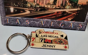LAS VEGAS PERSONALIZED JENNY KEYCHAIN SOUVENIR NOS - U - Picture 1 of 2
