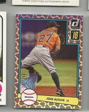 2016 Donruss #D82-25 Jose Altuve 285/299 1982 Holometric Border Mint
