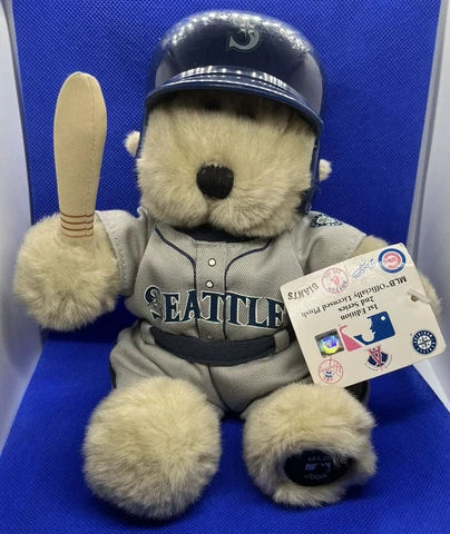 Seattle Mariners MLB Plush Toy Bear Blue Hat Uniform 2004 Bear 1st Ed 2nd series Cover