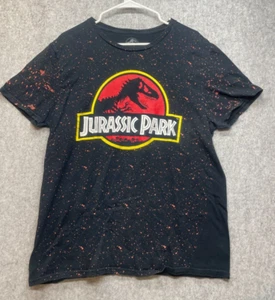 Jurassic Park Tee Paint Splatter Universal Studios Graphic T Shirt Mens - Size L - Picture 1 of 7