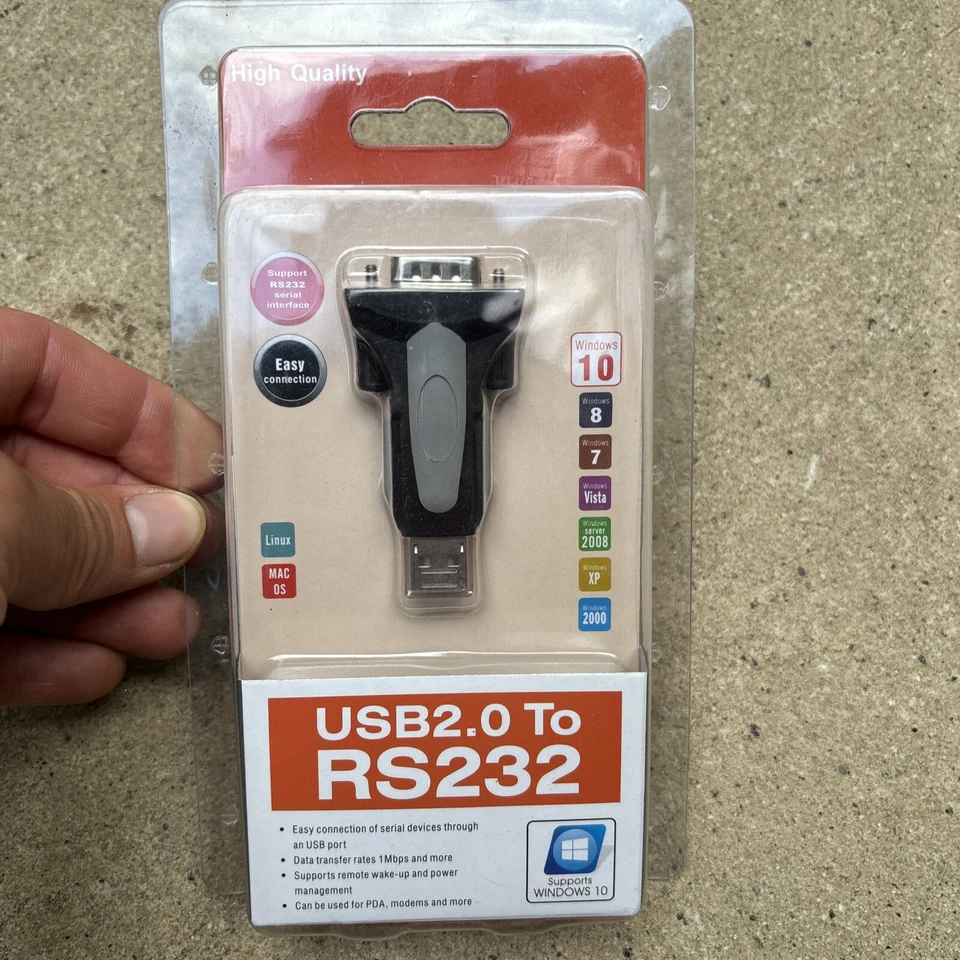 USB 2.0 to Serial RS-232 DB-9 Converter with 3ft USB Cable - Image 1 of 2