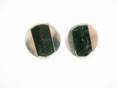 Vintage Cufflinks genuine Leather Swank Cuff Links Formal Wear Shirt Accessory - Image 1 of 3