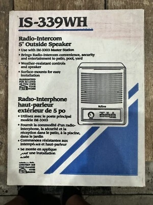 NEW Nutone IS-339WH Outdoor Intercom Speaker NEW IN UNOPENED BOX White - Image 1 of 3