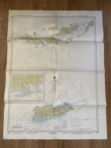 Virgin Islands Nautical Map 25641 Vintage 1979 LARGE NOAA Sailing Chart 48x36 - Picture 1 of 15