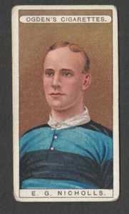 Cigarette Card Ogden's Famous Footballers 1908 E G Nicholls of Cardiff #2 - Picture 1 of 2