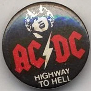 AC/DC 'Highway To Hell Badge Button #1ADVEST - Picture 1 of 1