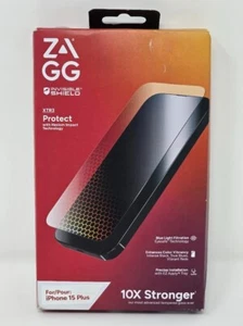 ZAGG Apple iPhone 15 Plus Verre XTR Protecteur d'écran - Boîte ouverte - Photo 1 sur 2